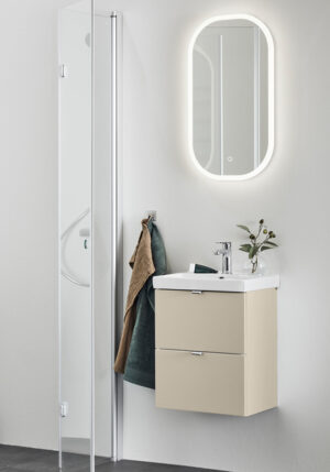 Pesuallaskaappi Neat Laatikoilla Beige + Pesuallas 420