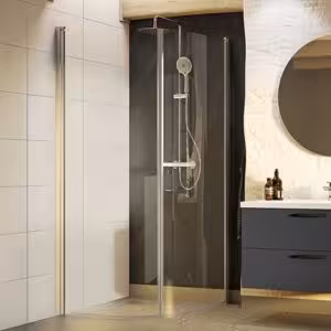 Suihkunurkka Nejd Pyöreä 80X90 Kirkas Lasi Neutraali